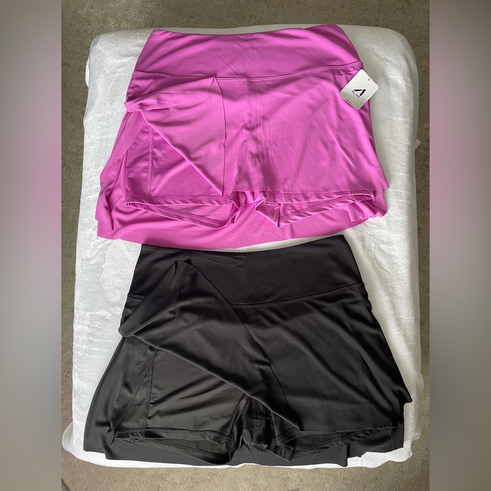 Women’s Athletic Purple & Black Active Skorts ( set of two ) Performance Wear